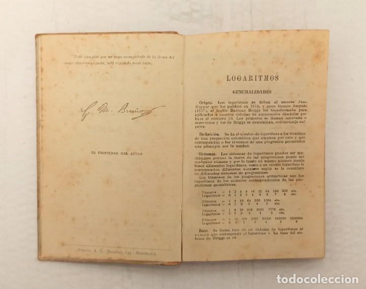 Libros de segunda mano de ciencias: Libro &rdquo;Tablas de Logaritmos&rdquo; de G.M. Bru&ntilde;o - Foto 3