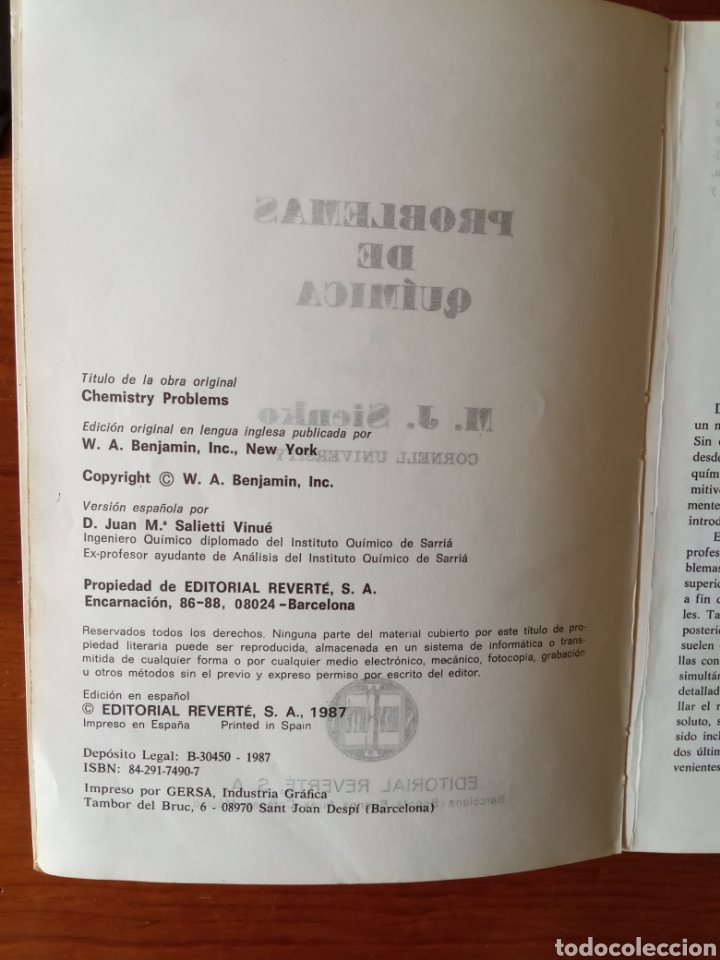 Libros de segunda mano de ciencias: Problemas de qu&iacute;mica - M.J. Sienko - Foto 2