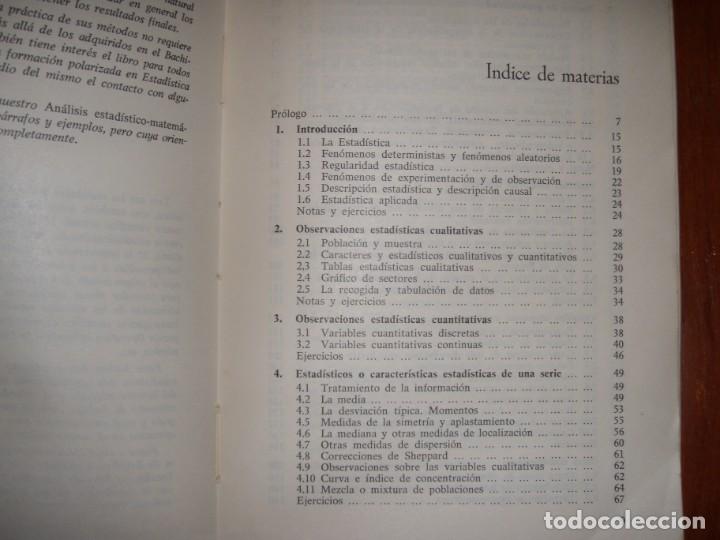 Libros de segunda mano de ciencias: LIBRO ANALISIS ESTADISTICO APLICADA SIXTO RIOS - Foto 4