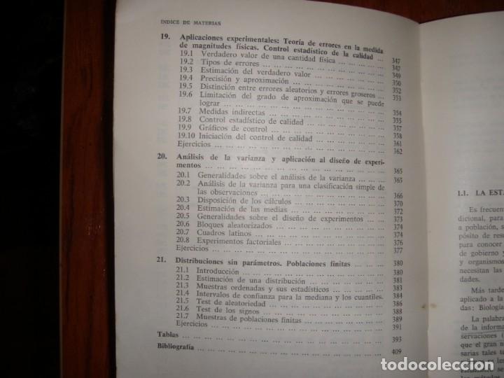 Libros de segunda mano de ciencias: LIBRO ANALISIS ESTADISTICO APLICADA SIXTO RIOS - Foto 7