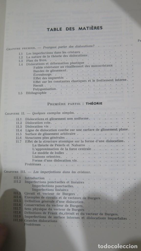 Libros de segunda mano: LES DISLOCATIONS DANS LES CRISTAUX. READ - Foto 3
