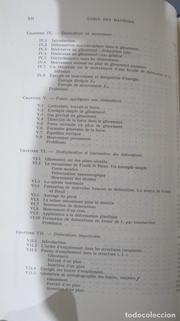 Libros de segunda mano: LES DISLOCATIONS DANS LES CRISTAUX. READ - Foto 4