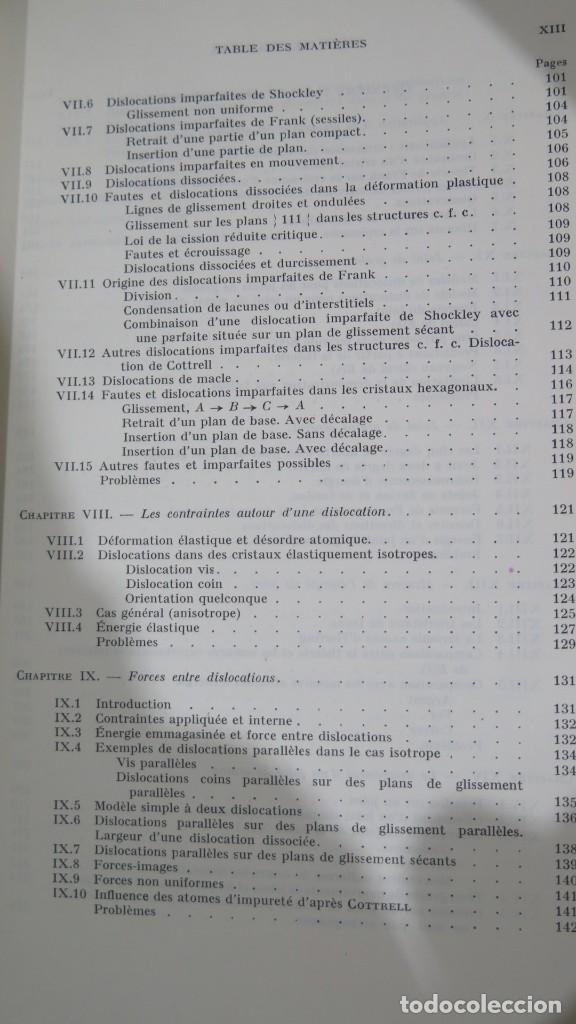 Libros de segunda mano: LES DISLOCATIONS DANS LES CRISTAUX. READ - Foto 5
