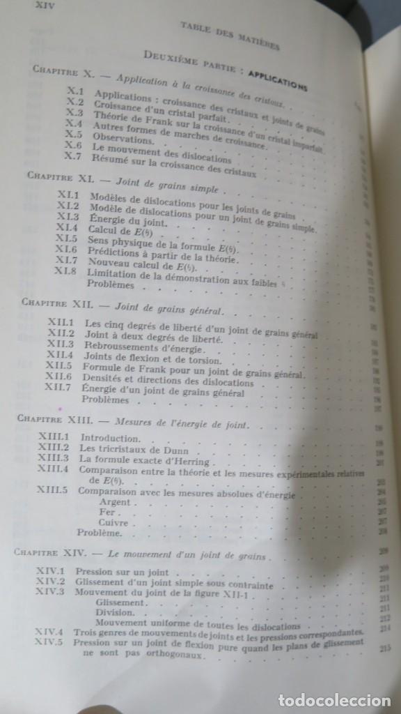 Libros de segunda mano: LES DISLOCATIONS DANS LES CRISTAUX. READ - Foto 6