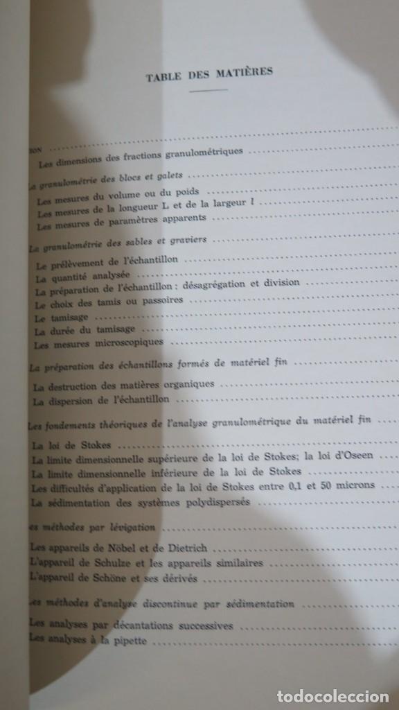 Libros de segunda mano: LES TECHNIQUES D&acute;ANALYSE GRANULOMETRIQUE. VERGER - Foto 2