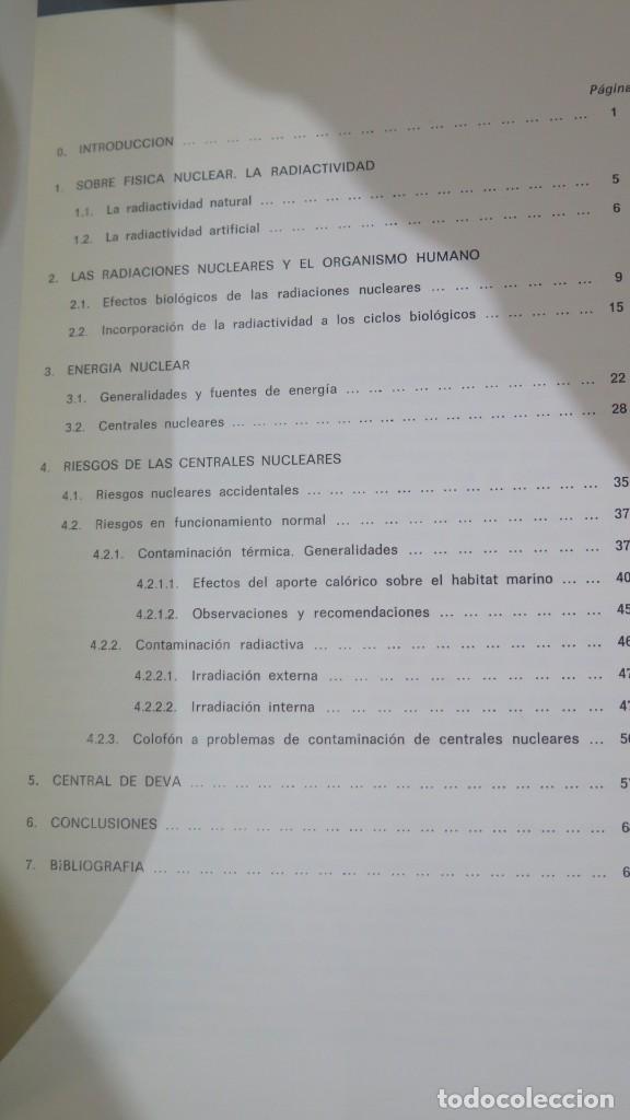 Libros de segunda mano de ciencias: INFORME EN TORNO A LA PROGRAMADA CENTRAL NUCLEAR DE DEVA - Foto 3