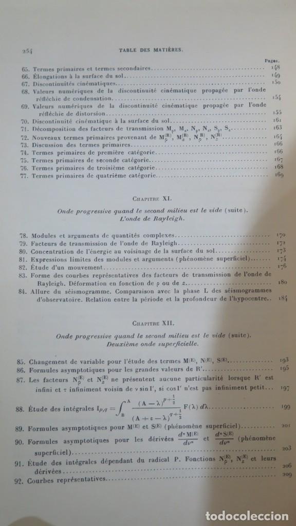 Libros de segunda mano de ciencias: REFLEXION ET REFRACTION DES ONDES SEISMIQUES PROGRESSIVES. GAGNIARD - Foto 5