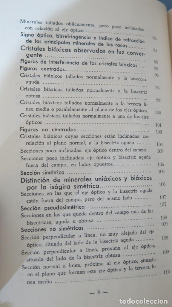 Libros de segunda mano: ESTUDIO MICROSC&Oacute;PICO DE MINERALES Y ROCAS. BASELGA - Foto 5