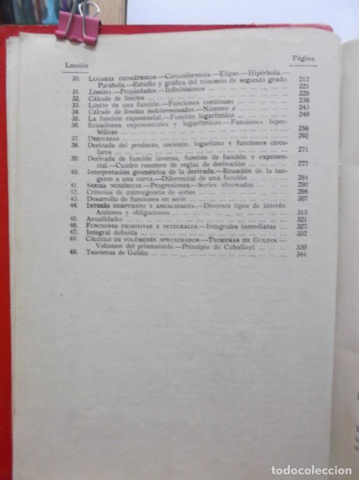 Libros de segunda mano de ciencias: COMPLEMENTOS DE MATEMATICAS - PRIMER CURSO - DE THOMAS Y RIOS - 1953 - Foto 4