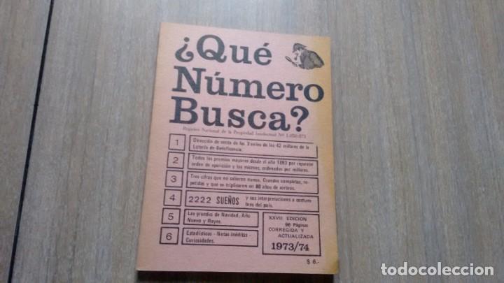 Second hand books of Sciences: QUE NUMERO BUSCA - A&Ntilde;O 1973/4
