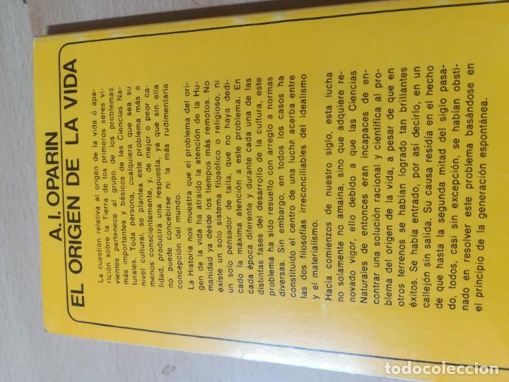 Libros de segunda mano: EL ORIGEN DE LA VIDA / A I OPARIN / AKAL / E207 - Foto 3