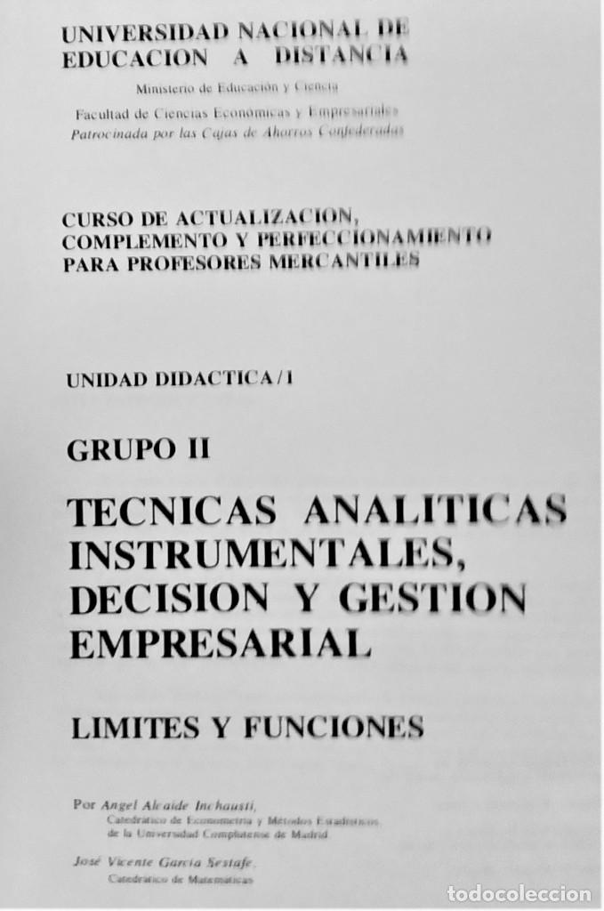 Libros de segunda mano de ciencias: CURSO DE ACTUALIZACION, COMPLEMENTO Y PERFECCIONAMIENTO-UNED - Foto 4