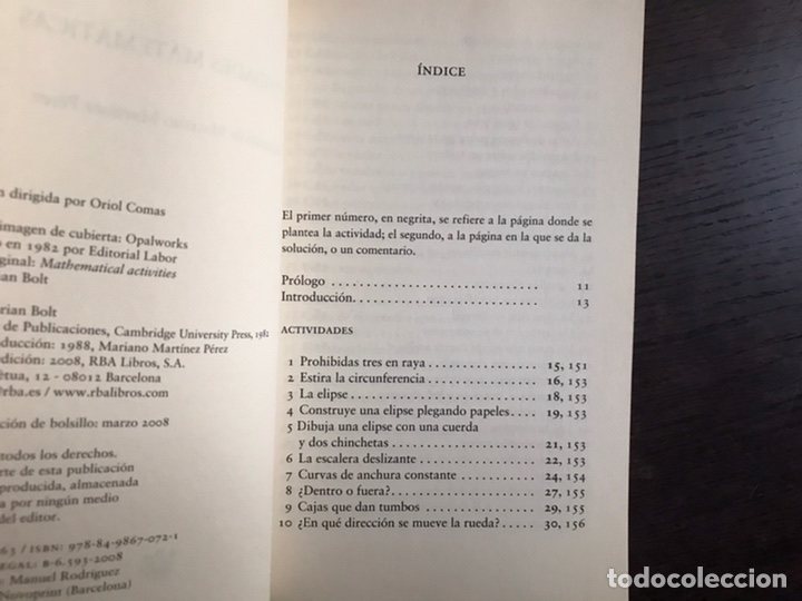 Libros de segunda mano de ciencias: Actividades matem&aacute;ticas. Brian Bolt - Foto 3