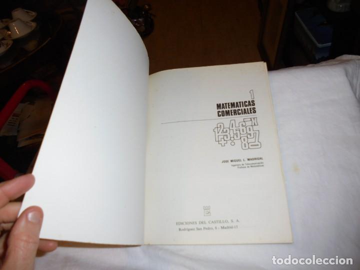 Libros de segunda mano de ciencias: MADRIGAL.MATEMATICAS COMERCIALES 1.EDICIONES DEL CASTILLO. 1971 - Foto 2