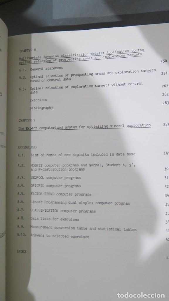 Libros de segunda mano: Statistical Models for Optimizing Mineral Exploration. WIGNALL. GEOFFROY - Foto 4