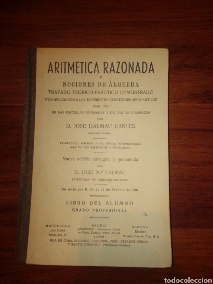 Libros de segunda mano de ciencias: Aritm&eacute;tica razonada 1965 - Foto 1