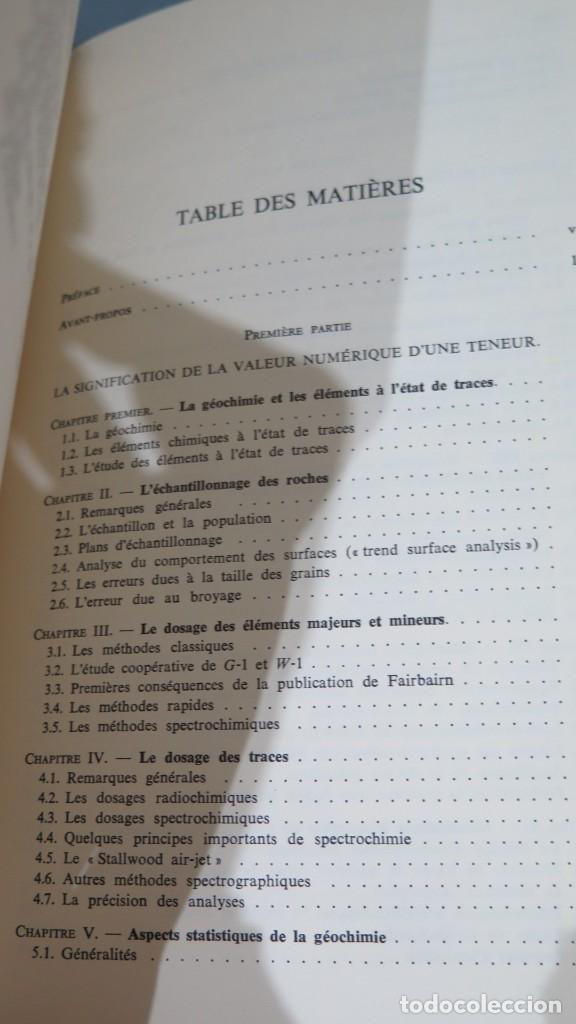 Libros de segunda mano: INTERPRETATION GEOCHIMIQUE DES ELEMENTS EN TRACES DANS LES ROCHES CRISTALLINES - Foto 2