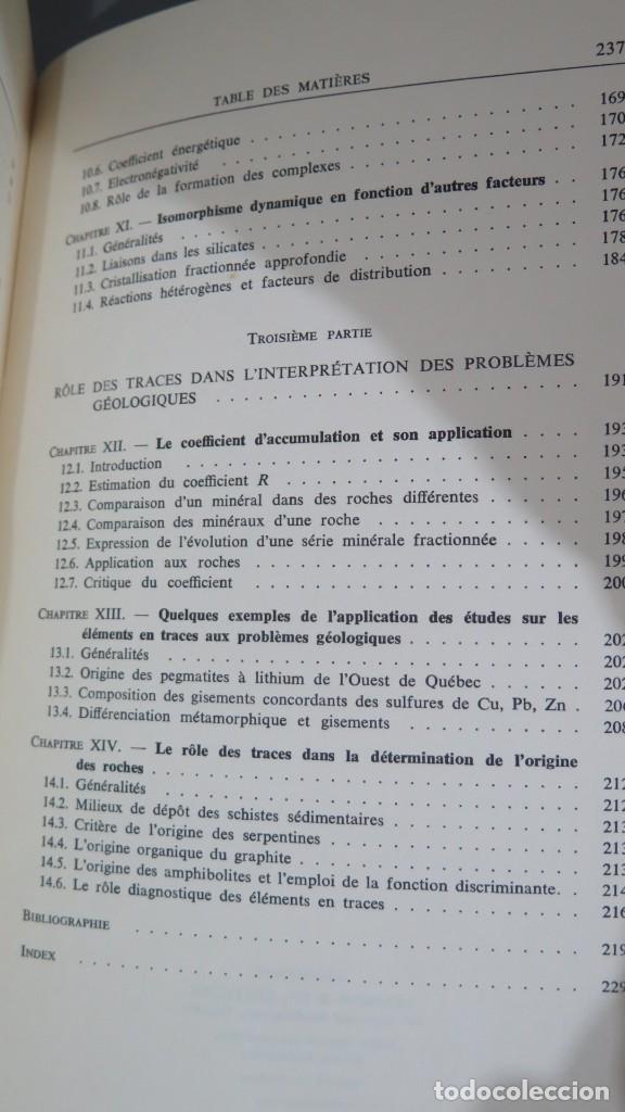 Libros de segunda mano: INTERPRETATION GEOCHIMIQUE DES ELEMENTS EN TRACES DANS LES ROCHES CRISTALLINES - Foto 4