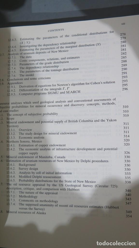 Libros de segunda mano: MINERAL RESOURCES AND APPRAISALS. HARRIS - Foto 8