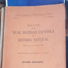 Libros de segunda mano: REAL SOCIEDAD ESPAÑOLA HISTORIA NATURAL 1962 Nº 1SEDIMENTARIOS RASA CANTABRICA F..HERNANDEZ PACHECO