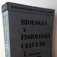 Libros de segunda mano: BIOLOGIA Y FISIOLOGÍA CELULAR TOMO I,II,III,IV