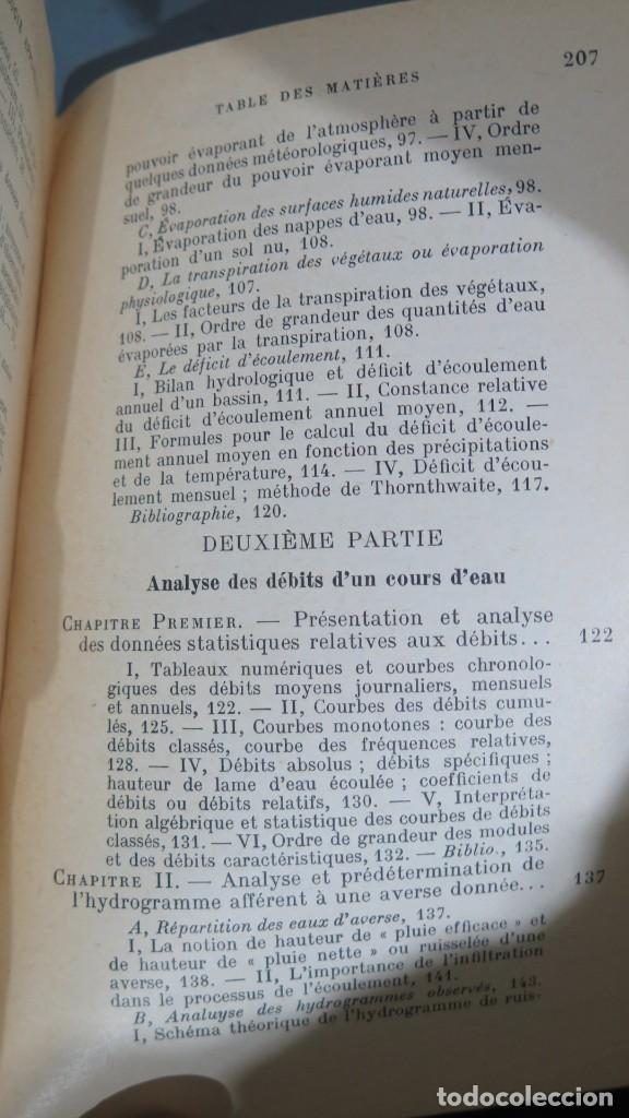 Libros de segunda mano de ciencias: ELEMENTS D&acute;HYDROLOGIE APLIQUEE. REMENIERAS - Foto 4