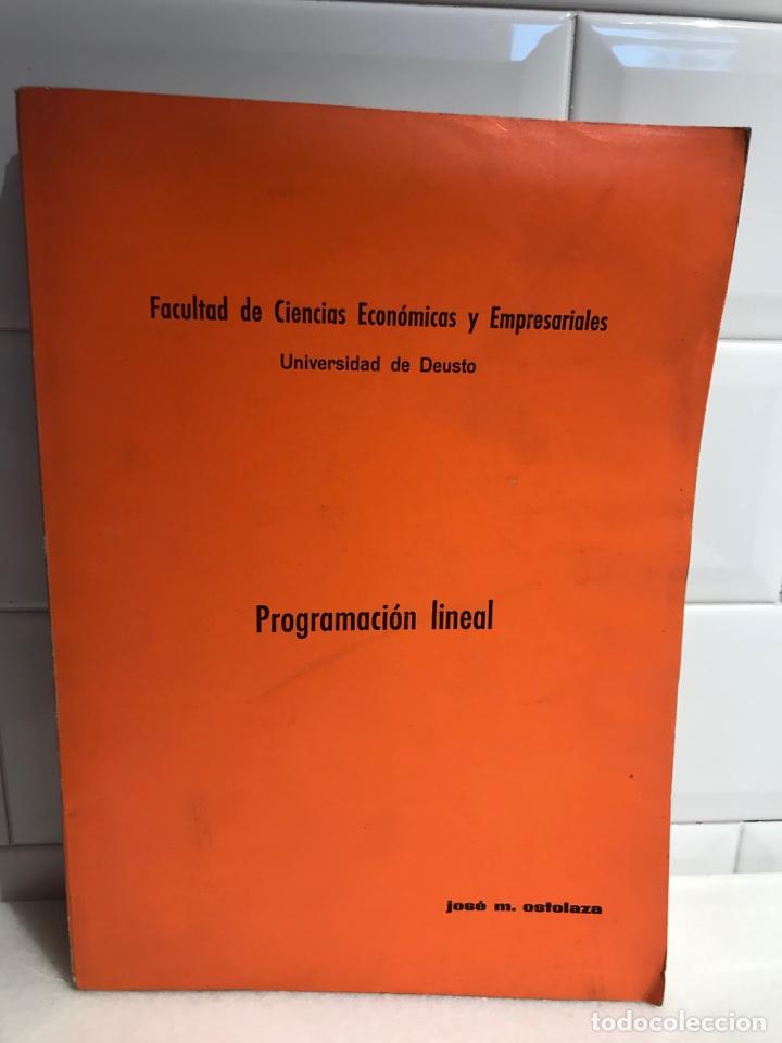 Libros de segunda mano de ciencias: PROGRAMACI&Oacute;N LINEAL / JOS&Eacute; M. OSTOLAZA - Foto 1