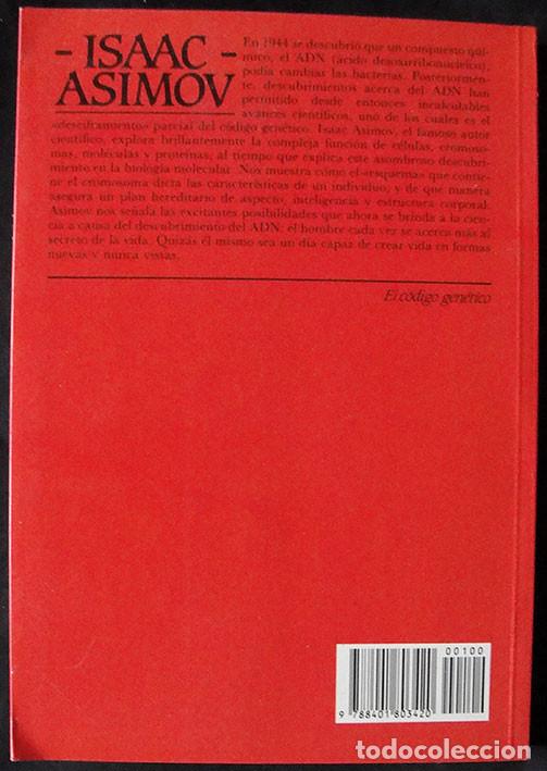 Libros de segunda mano de ciencias: EL CODIGO GENETICO - ISAAC ASIMOV - - Foto 2