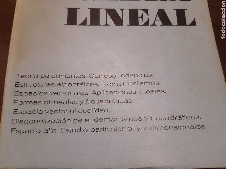 Libros de segunda mano de ciencias: LECCIONES DE ALGEBRA LINEAL.PINILLA. JOSE L., - Foto 6