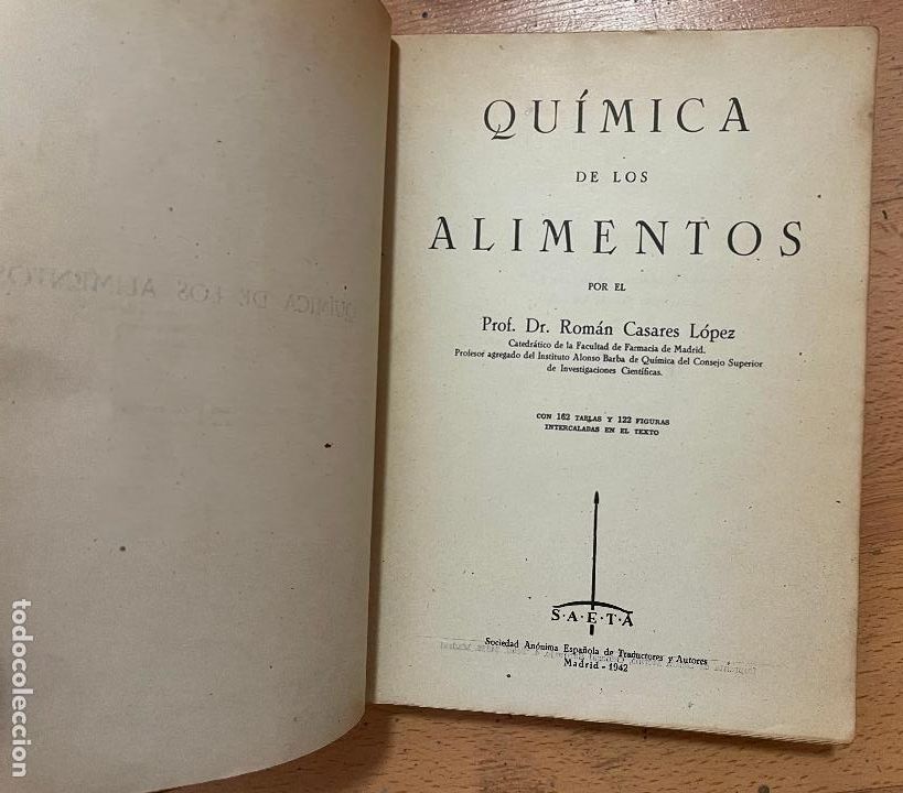 Libros de segunda mano de ciencias: QUIMICA DE LOS ALIMENTOS, Casares Lopez - Foto 3