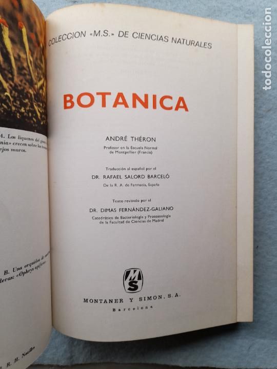 Libros de segunda mano: Bot&aacute;nica. Andr&eacute; Th&eacute;ron. A&ntilde;o 1977. - Foto 2