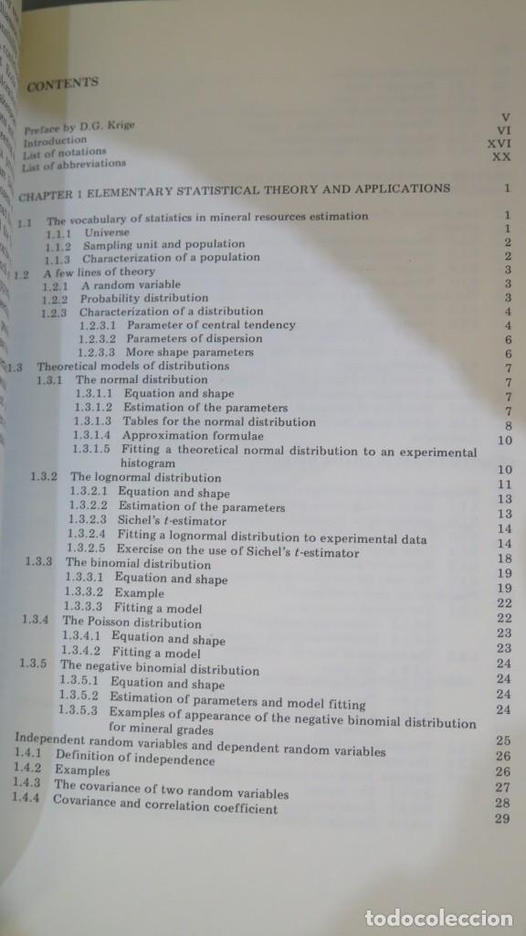 Libros de segunda mano: GEOSTATICAL ORE RESERVE ESTIMATION. DAVID - Foto 2