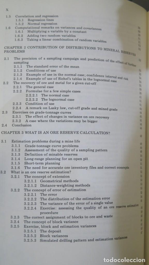 Libros de segunda mano: GEOSTATICAL ORE RESERVE ESTIMATION. DAVID - Foto 3