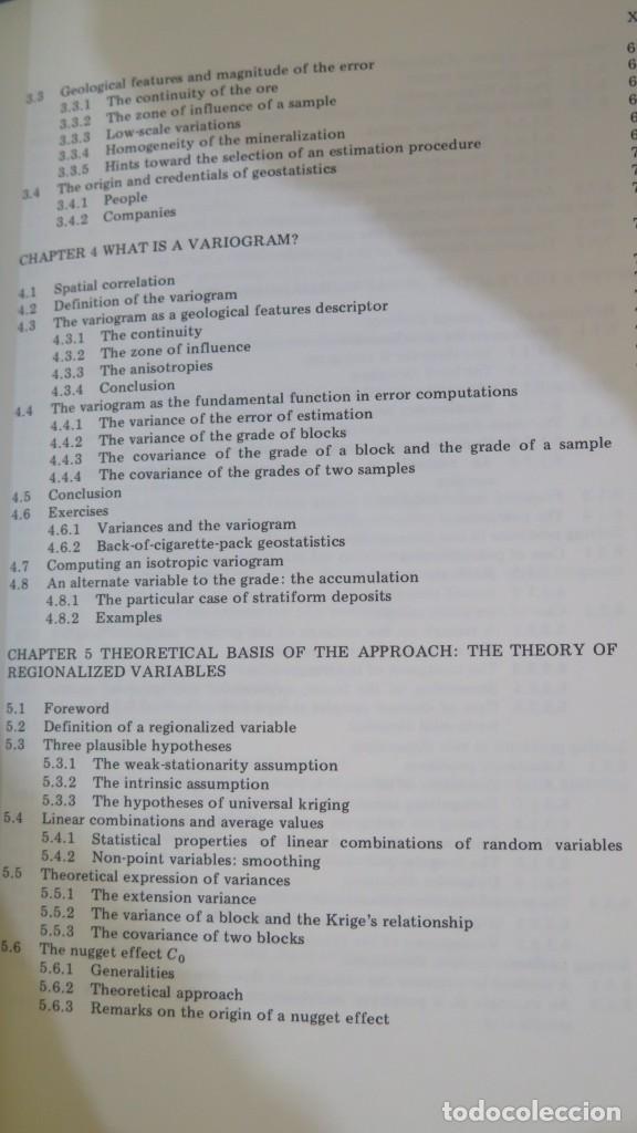 Libros de segunda mano: GEOSTATICAL ORE RESERVE ESTIMATION. DAVID - Foto 4