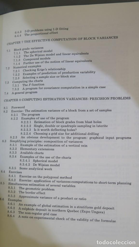Libros de segunda mano: GEOSTATICAL ORE RESERVE ESTIMATION. DAVID - Foto 6