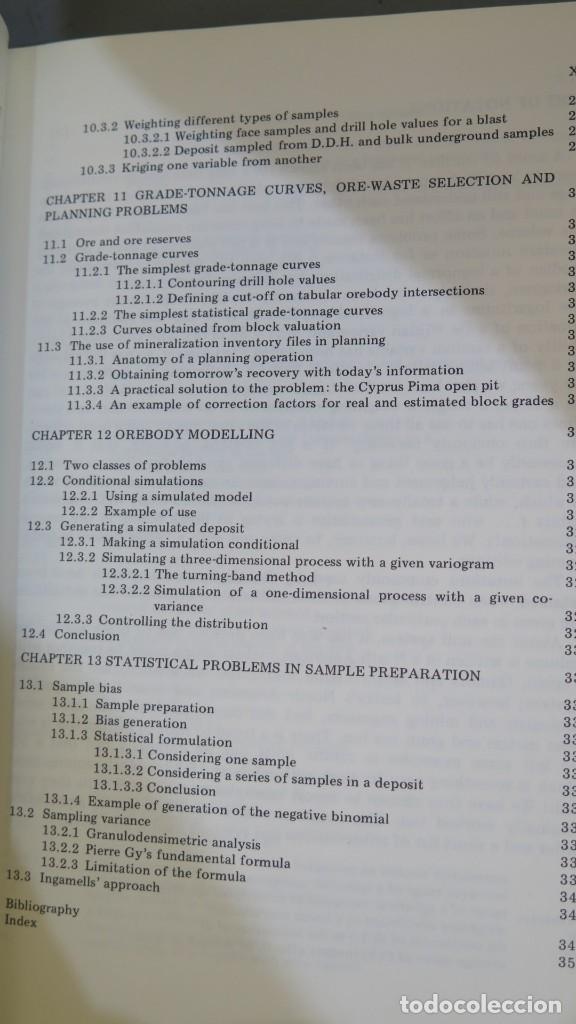 Libros de segunda mano: GEOSTATICAL ORE RESERVE ESTIMATION. DAVID - Foto 8