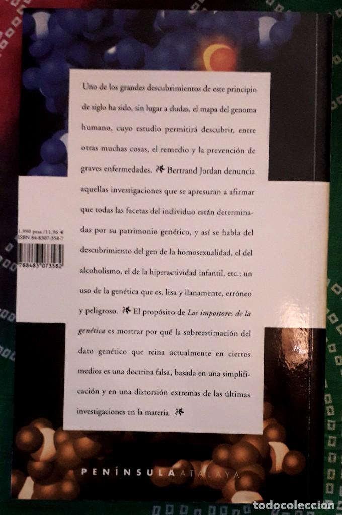 Libros de segunda mano: Bertrand Jordan . Los impostores de la gen&eacute;tica - Foto 2