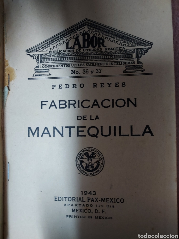 Libros de segunda mano de ciencias: FABRICACION DE MANTEQUILLA - Foto 2
