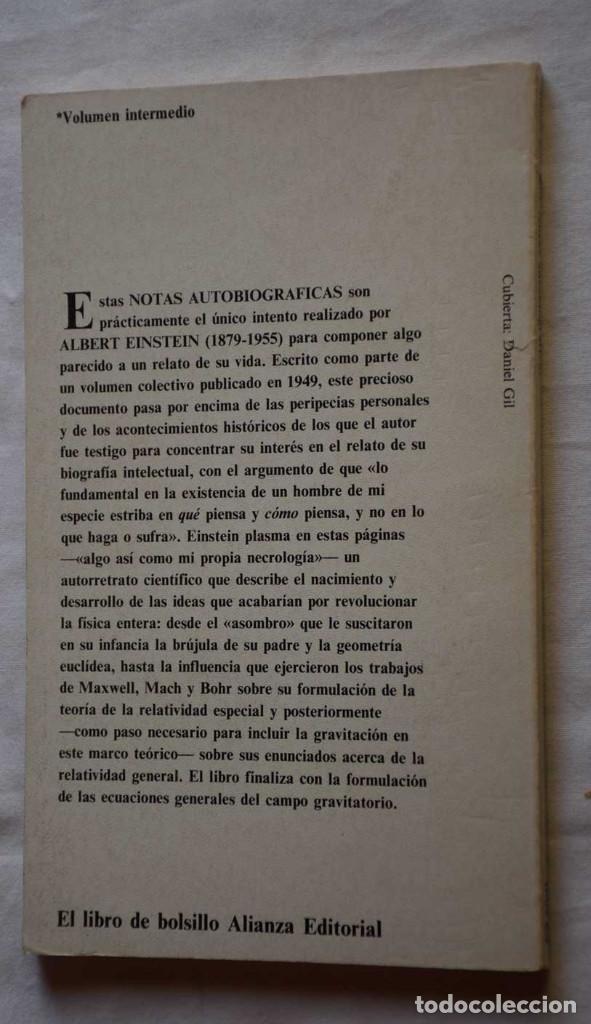 Libros de segunda mano de ciencias: Notas autobiogr&aacute;ficas - Albert Einstein - Ed Alianza , 1984 - Foto 2