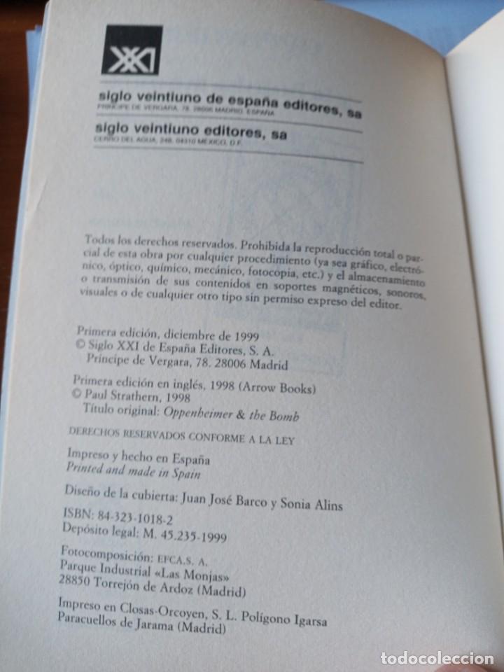 Libros de segunda mano de ciencias: OPPENHEIMER Y LA BOMBA ATOMICA. PAUL STRATHERN - Foto 2