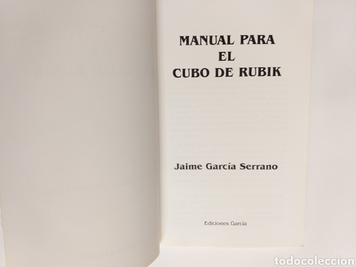 Libros de segunda mano de ciencias: Manual para el cubo Rubik Jaime Garc&iacute;a Serrano .. matenumeros - Foto 6