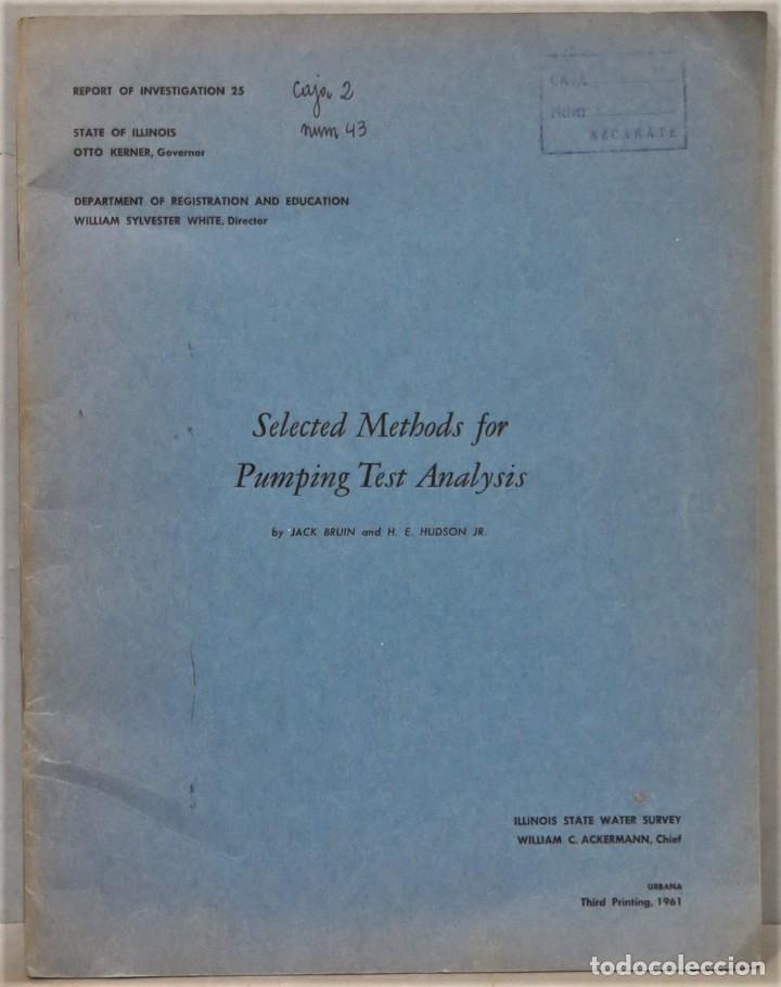 Libros de segunda mano: SELECTED METHODS FOR PUMPING TEST ANALYSIS. VV.AA - Foto 1