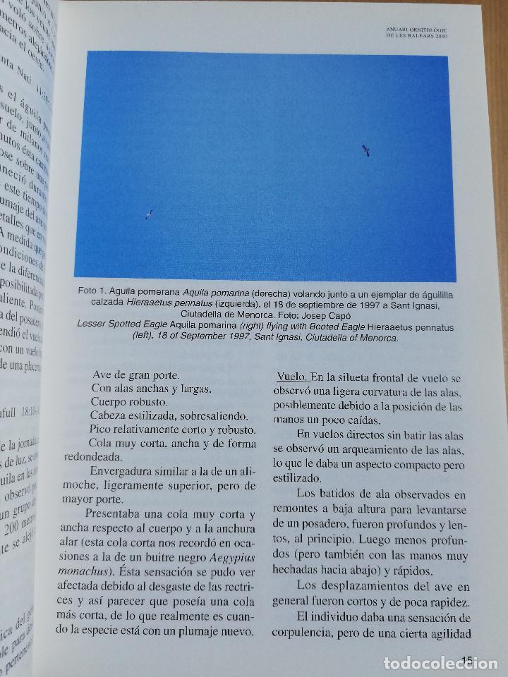 Libros de segunda mano: ANUARI ORNITOL&Ograve;GIC DE LES BALEARS. VOLUM 15 (2000) - Foto 6