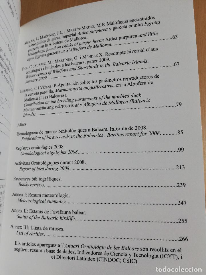 Libros de segunda mano: ANUARI ORNITOL&Ograve;GIC DE LES BALEARS. VOLUM 23 (2008) - Foto 2