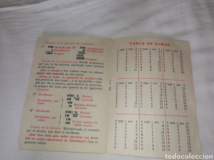 Libros de segunda mano de ciencias: TABLAS Y DEFINICIONES ARITM&Eacute;TICA. 1969 - Foto 3