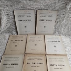 Libros de segunda mano: INSTITUTO GEOGRAFICO Y CATRASTRAL - BOLETIN SISMICO - LOTE DE 8 EJEMPLARES 1951, 1952, 1953, 1954,