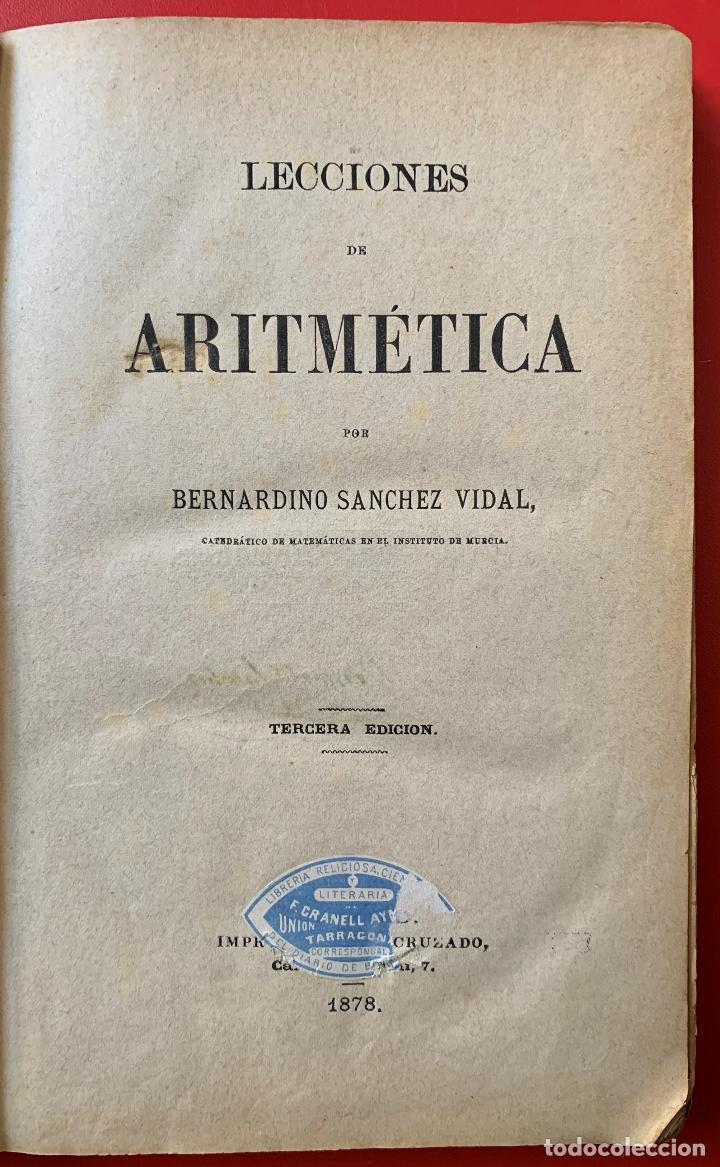 Libros de segunda mano de ciencias: MATEMATICAS. ARITMETICA - SANCHEZ VIDAL BERNARDINO - Foto 1