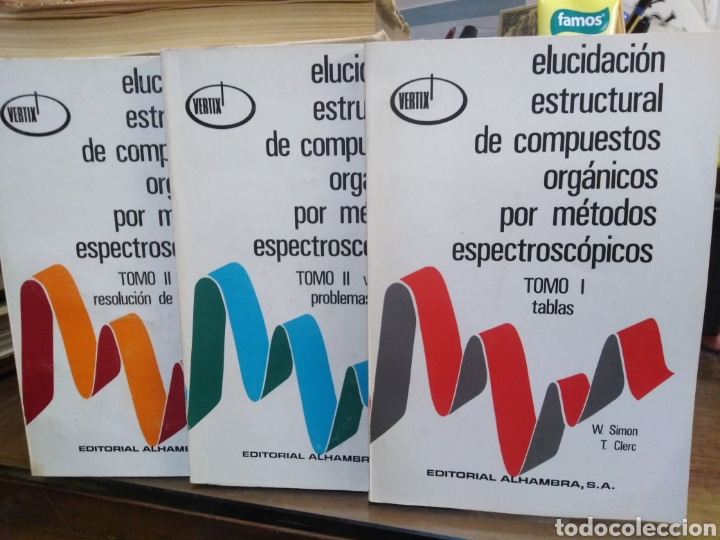 Gebrauchte B&uuml;cher der Wissenschaften: ELUCIDACION ESTRUCTURAL DE COMPUESTOS ORG&Aacute;NICOS POR M&Eacute;TODOS ESPECTROSCOPICOS-3 TOMOS-W.SIMON/T.CLERC