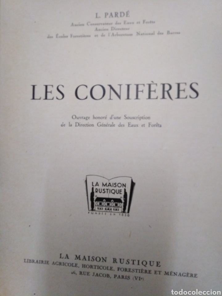 Libros de segunda mano: LES CONIFERES-L.PARDE-1946 EN FRANCES - Foto 3