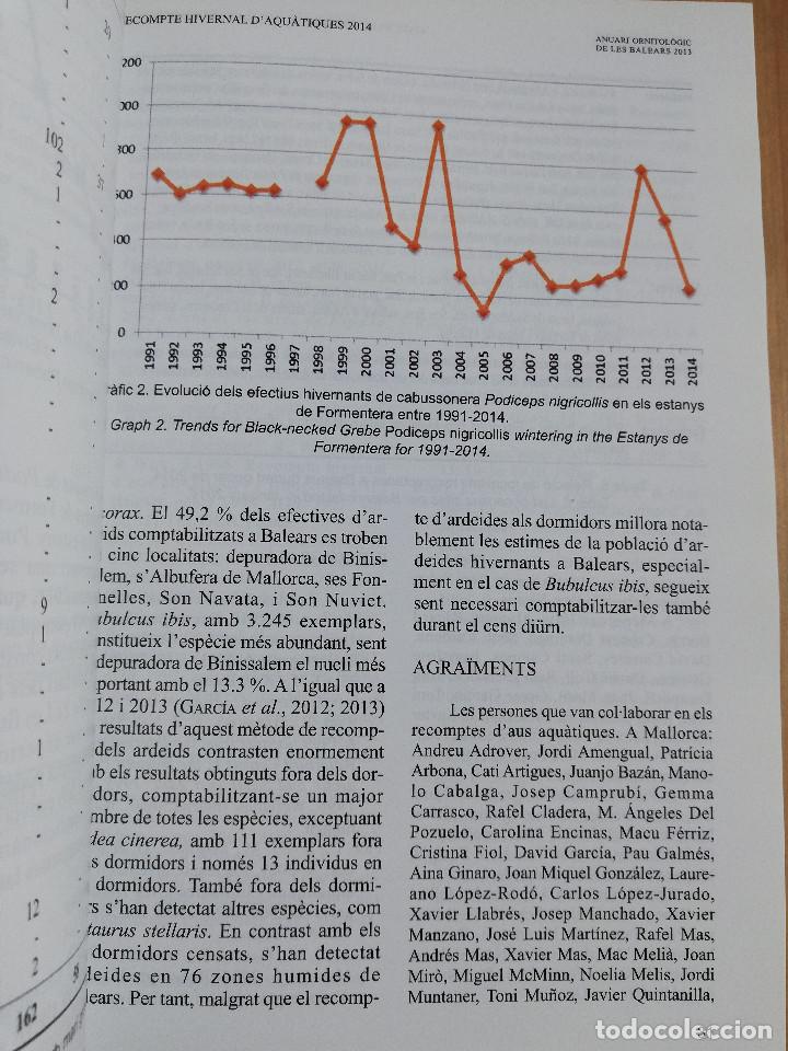Libros de segunda mano: ANUARI ORNITOL&Ograve;GIC DE LES BALEARS. VOLUM 28 (2013) - Foto 5